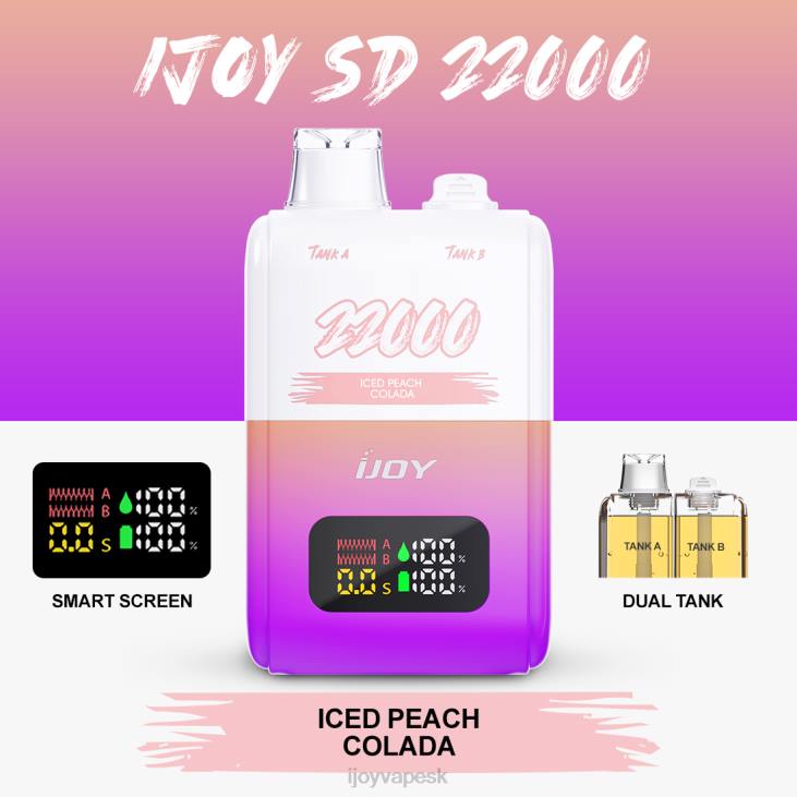 iJOY Vape Review | iJOY SD 22000 jednorazové 8X02155 ľadová broskyňová colada